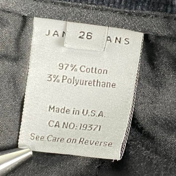 James Jeans Black Ebony Corduroy Boyfriend Cargo Pocket Utility Pant Joggers 26 - Picture 13 of 15